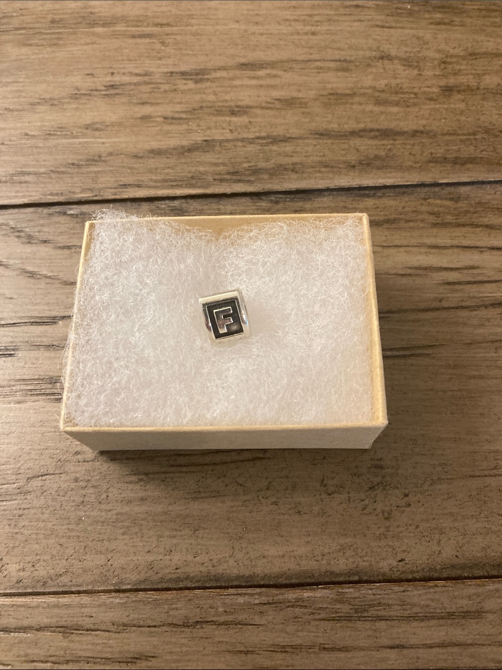 Pandora Silver Charm Initial F nwot